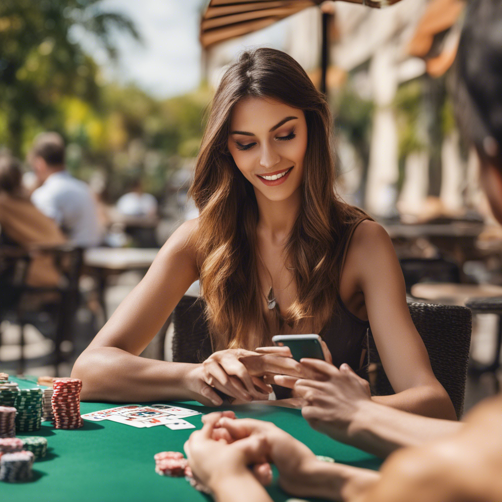 A Girl playing Casino Table Games on 188Bet App